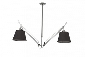 Дизайнерский потолочный светильник Tolomeo Suspension Basculante 24cm black/chrome